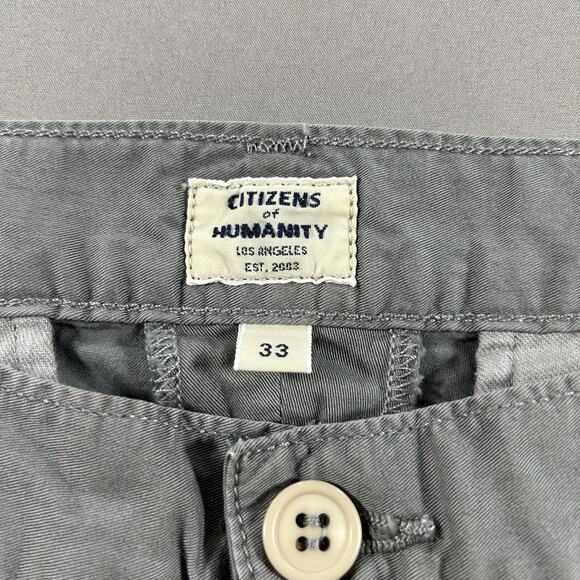 Citizens of Humanity Men Pants Gray Size 33x32 Straight Leg Cotton/Spandex READ - Picture 6 of 8